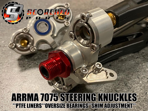 Steering Knuckle Front Hub Pair -  for Arrma Limitless, Infraction, Felony, Mojave* etc