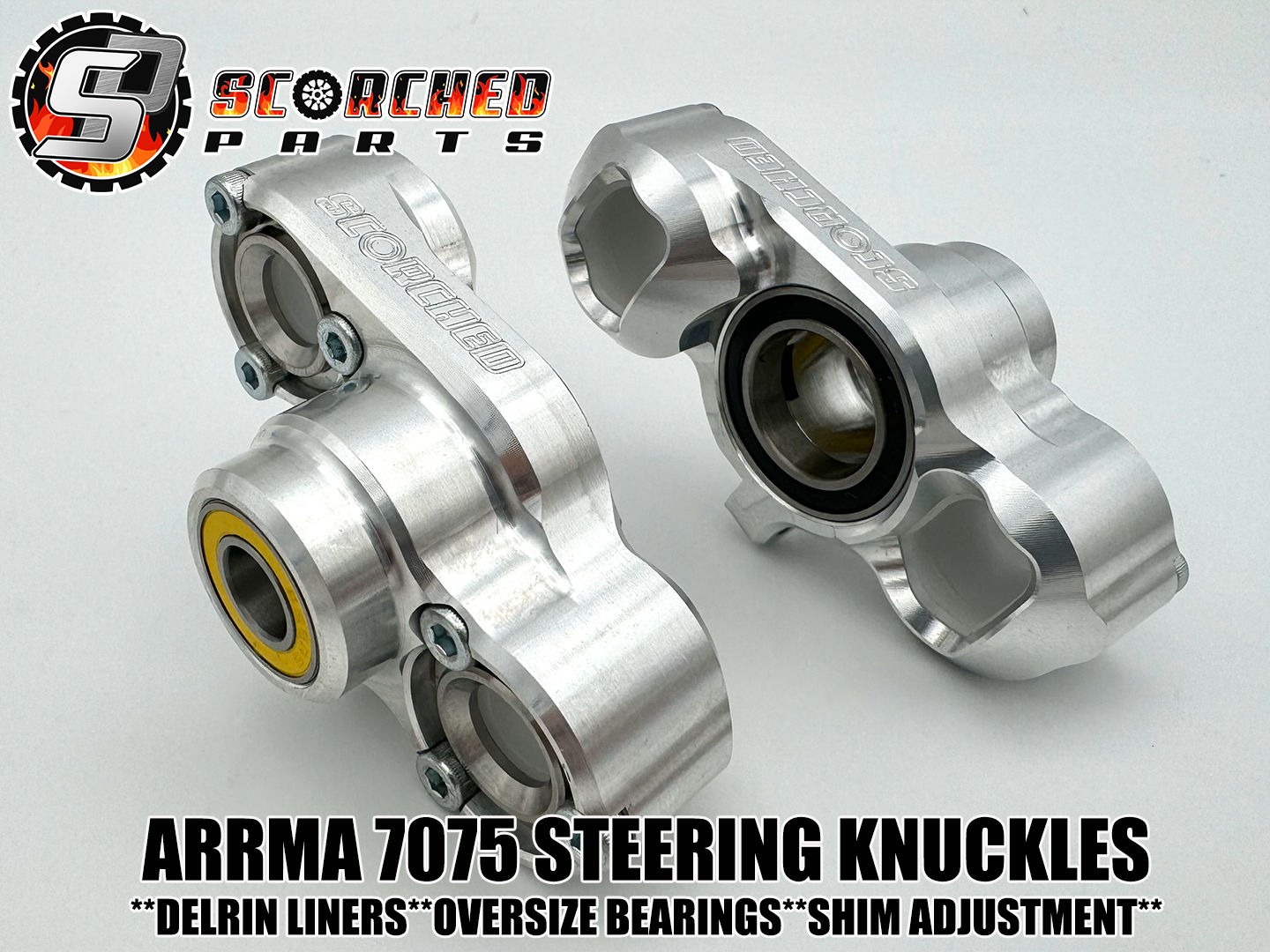 Steering Knuckle Front Hub Pair -  for Arrma Kraton 6S, Outcast 6S, Big Rock 1/7