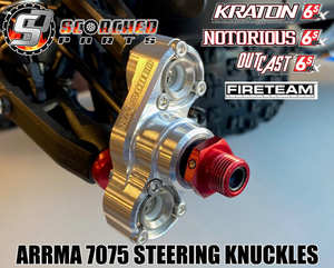 Steering Knuckle Front Hub Pair -  for Arrma Kraton 6S, Outcast 6S, Big Rock 1/7