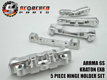 Load image into Gallery viewer, Full 5pc Hinge Pin Holder set 7075 T6 - for Arrma Kraton EXB