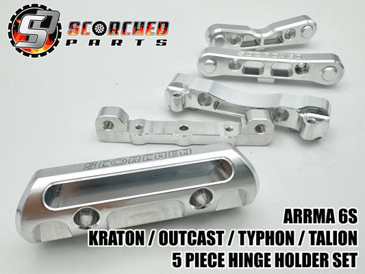 Full 5pc Hinge Pin Holder set - for Arrma 6s Kraton/Typhon