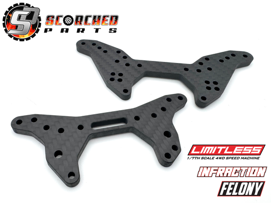 Carbon Fibre Shock Towers - for Arrma Limitless/Infraction/Felony