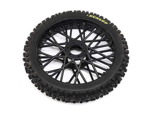 Losi Dunlop MX53 Front Tire Mounted, Black: Promoto-MX  Z-LOS46004