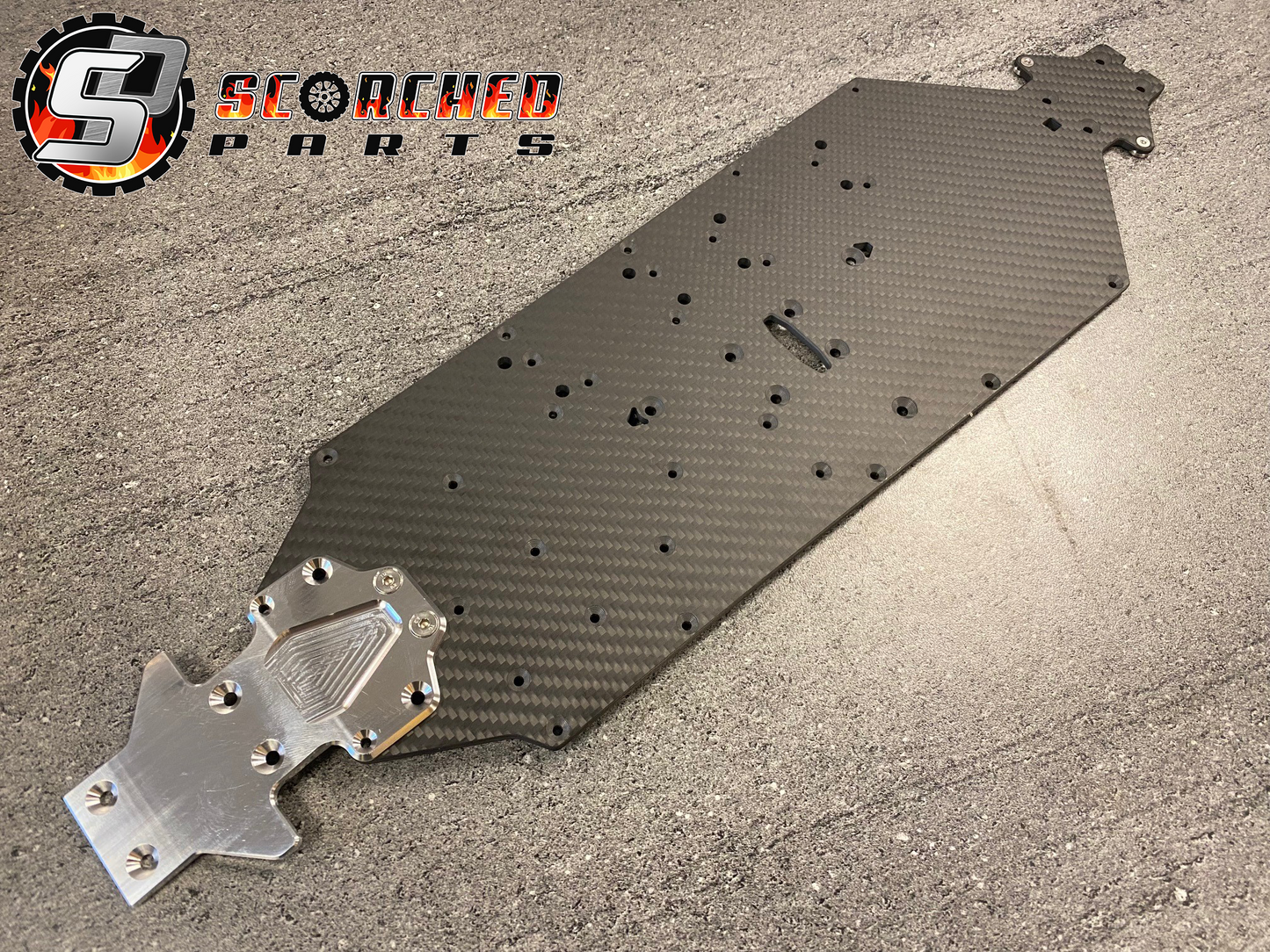 Carbon Fibre Hybrid Chassis - for Arrma Mojave / Fireteam / Super-Stretch Typhon