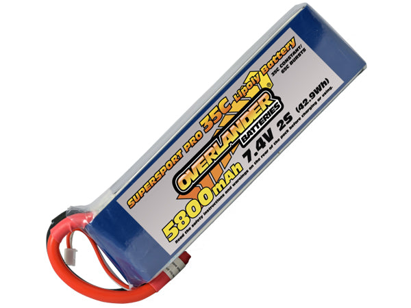 Overlander Supersport Pro 5800mAh 2S 7.4v 35C LiPo Battery
