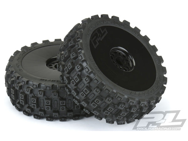 Pro-Line Badlands MX M2 (Medium) 1:8 Buggy Tyres on Black Wheels (2) PRO9067-41