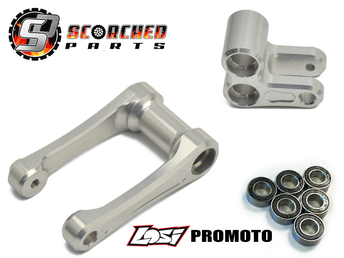 SCORCHED Aluminium Rear Suspension Links - LOSI Promoto