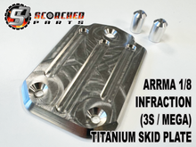 Load image into Gallery viewer, Titanium Skid Plate - for Arrma all Mega / 3S and 4S cars