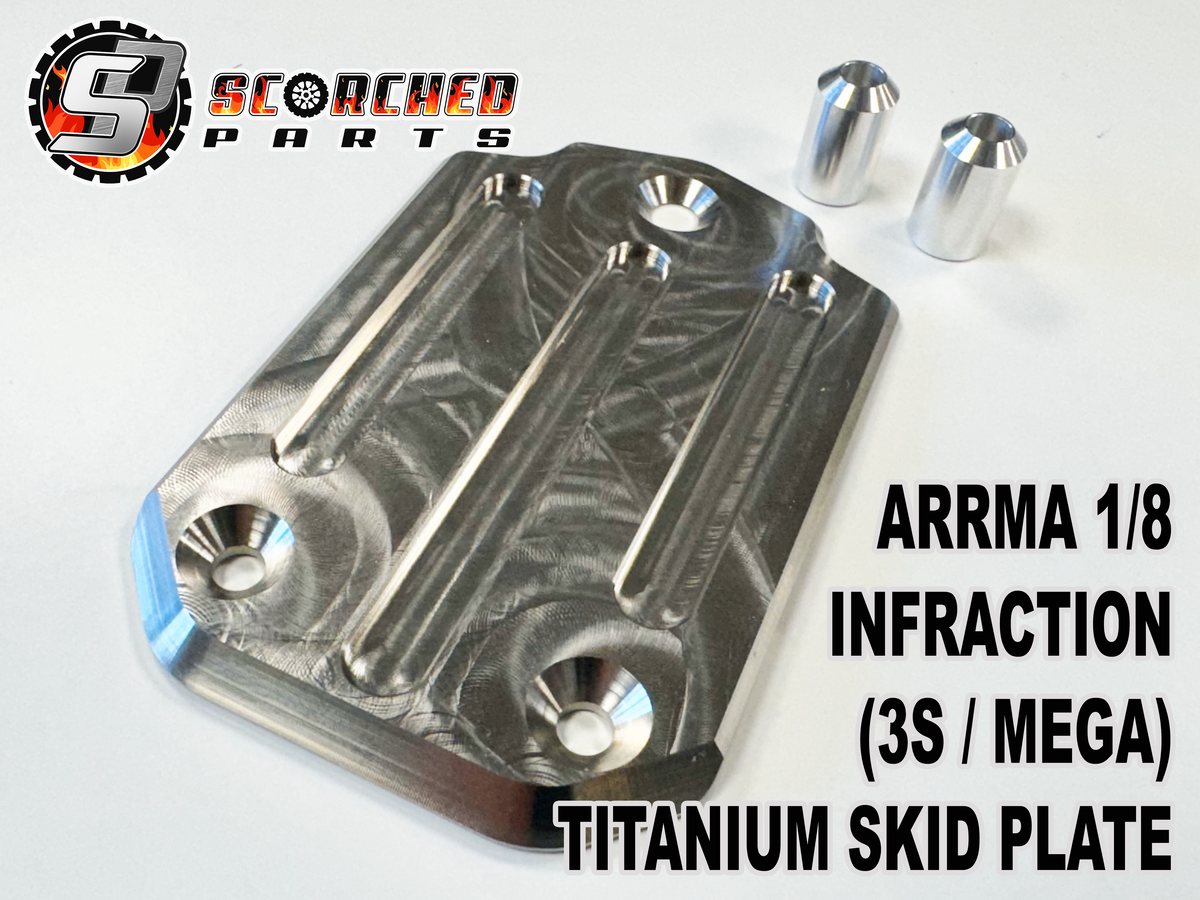 thumbnail image 2 of Powerhobby Titanium Chassis Rear Brace / Skid Plate For Arrma Kraton, Outcast, Notorious – PHB5717 2 of 4
