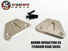 Load image into Gallery viewer, Titanium Rear Skid plates - for Arrma Infraction v1,v2 / Limitless v1 / Felony