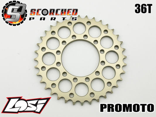 SCORCHED Aluminium 7075  Sprocket  36T - LOSI Promoto