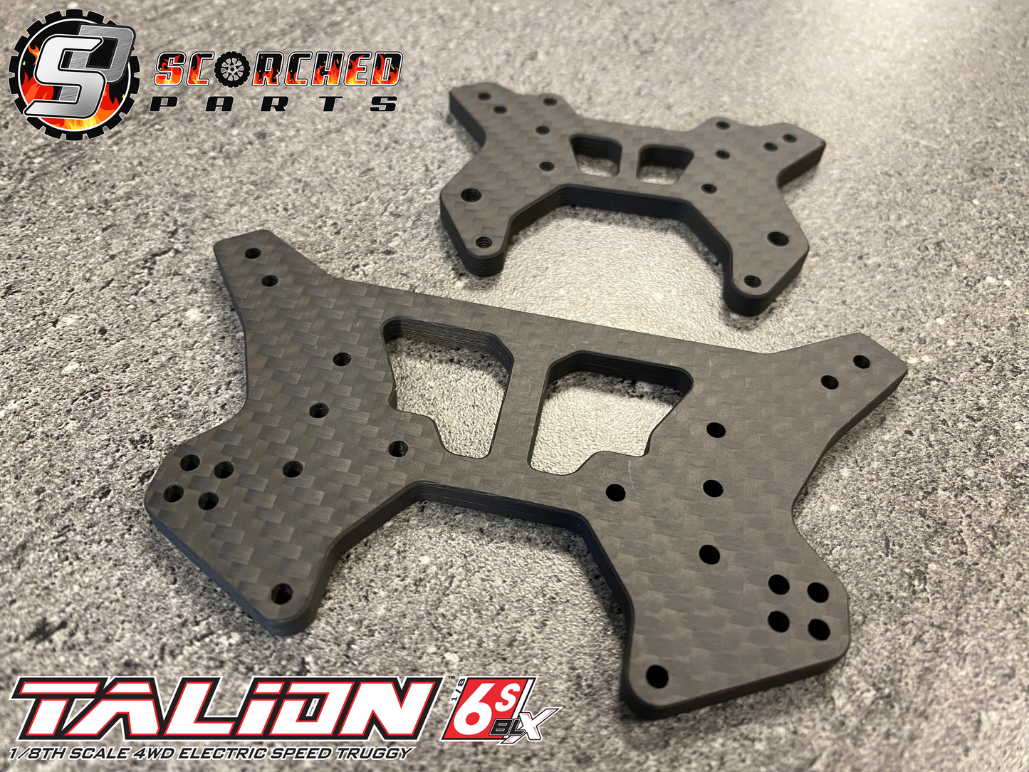 Carbon Fibre Shock Towers - for Arrma Talion