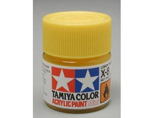Tamiya Mini X-08 Gloss Lemon Yellow 10ml Acrylic Paint 81508