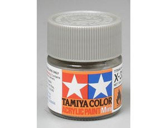 Tamiya Mini X-32 Metallic Titanium Silver 10ml Acrylic Paint 81532
