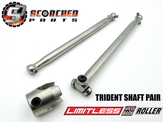 Trident Ball Bearing Titanium Centre Drive Shaft Pair - Both shafts for Arrma Limitless V2