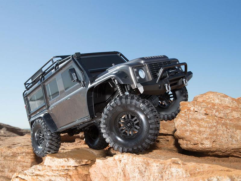 Land Rover Defender 1/18 Traxxas TRX-4M - Crawler Échelle 4WD RTR Bleu Land Rover Defender 1/18 Traxxas TRX-4M - Crawler Échelle 4WD RTR Bleu