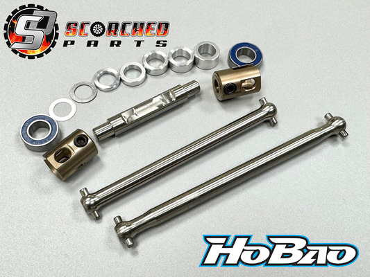 Titanium Centre Spool and Centre Drive Shaft Set - for Hobao VS-E