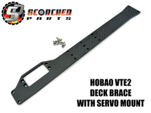 Load image into Gallery viewer, Carbon Fibre Top Deck Brace / Servo Mount - for Hobao VTE2