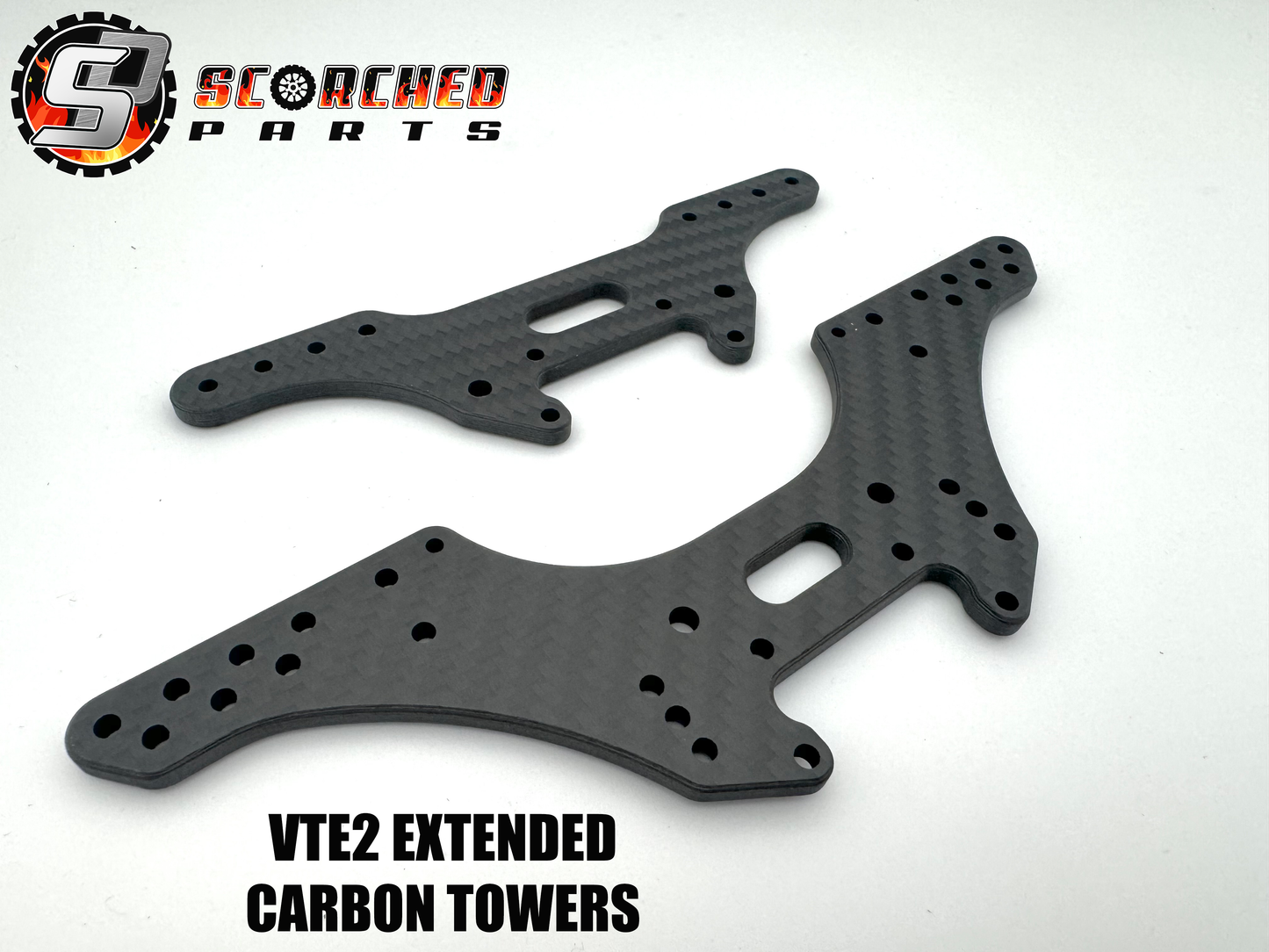 Carbon Fibre EXTENDED Shock Towers for HoBao VTE2