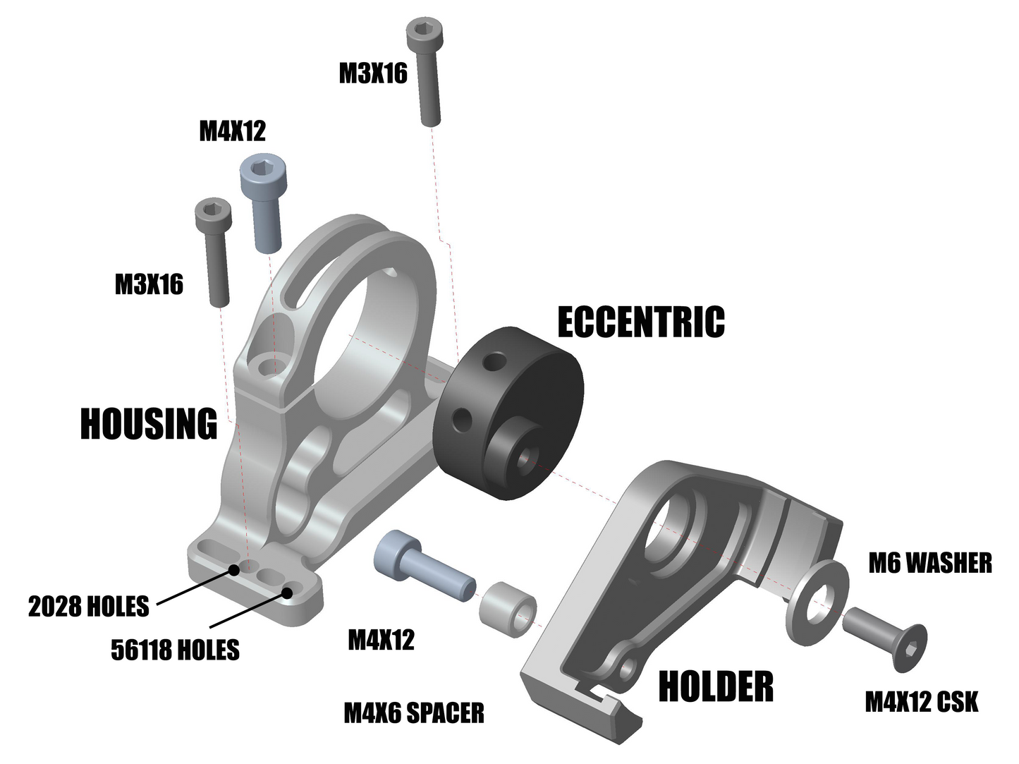 Motormount End Support/Brace - for Traxxas Xmaxx