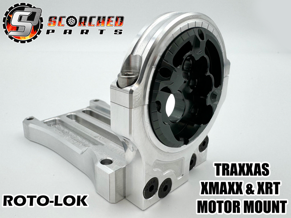 MR Aluminum Motor Mount For Traxxas XRT (Fits 1717, 2028 Motors) - Silver 1/5 Scale 21548