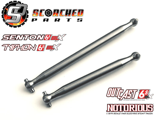 Titanium Centre Drive Shaft Pair - for Arrma 6s Outcast Notorious Typhon Senton