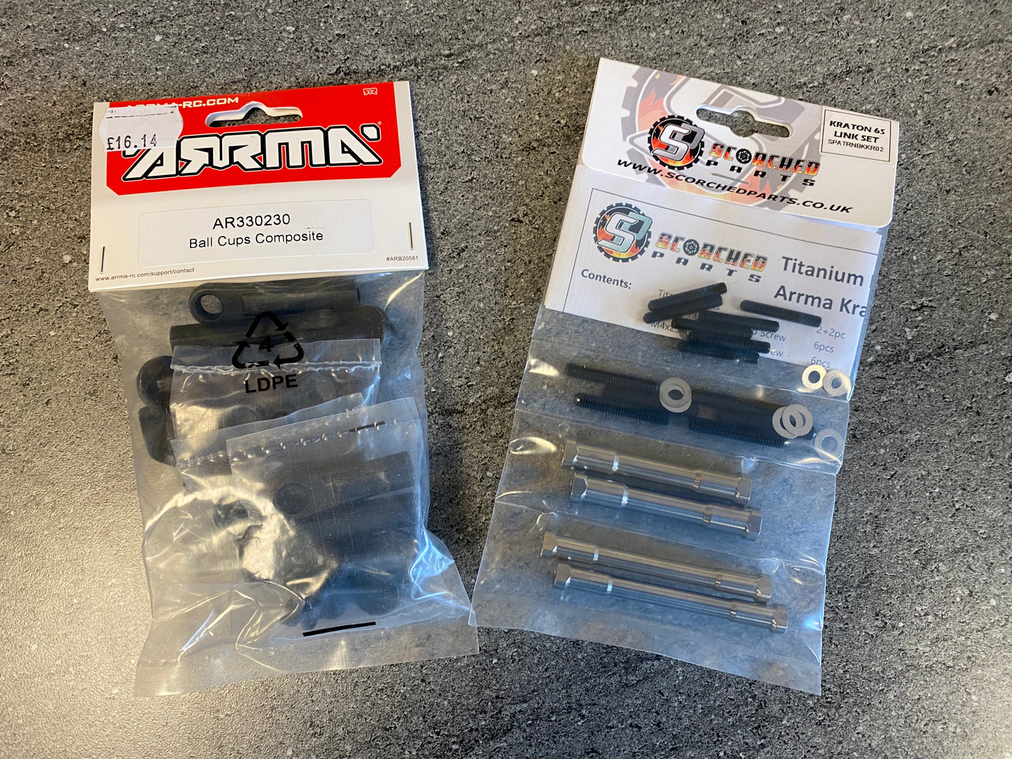 Titanium Turnbuckle / Link Set - for Arrma Kraton / Outcast / Talion / Big Rock 1.7*