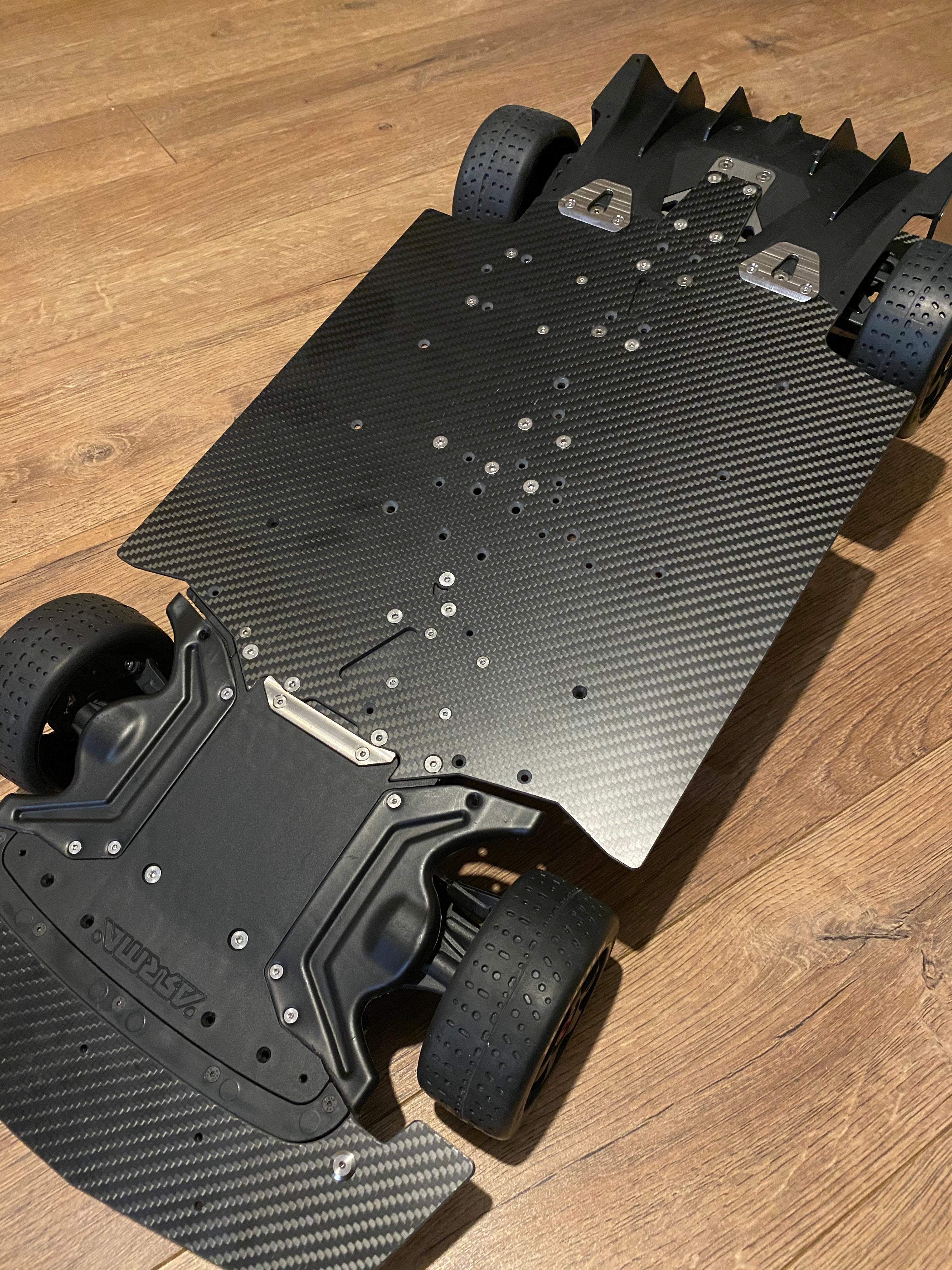 Carbon Fibre GT width Chassis for Arrma Limitless Infraction and Fe Scorched Parts RC