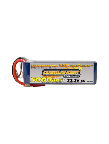 Overlander 5000MAH 22.2V 6S 35C SUPERSPORT PRO LIPO BATTERY