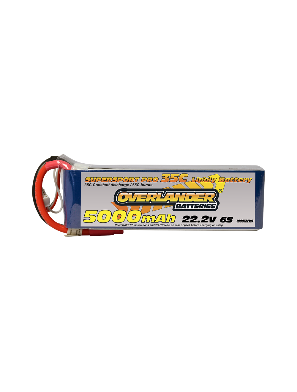 Overlander 5000MAH 22.2V 6S 35C SUPERSPORT PRO LIPO BATTERY