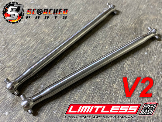 Titanium Centre Drive Shaft Pair - for Arrma Limitless V2