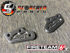 Titanium Steering Stub Plate Pair - for Arrma Fireteam (ARA340194)