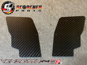 Carbon Fibre Rear Wing Sides - for Arrma Vendetta