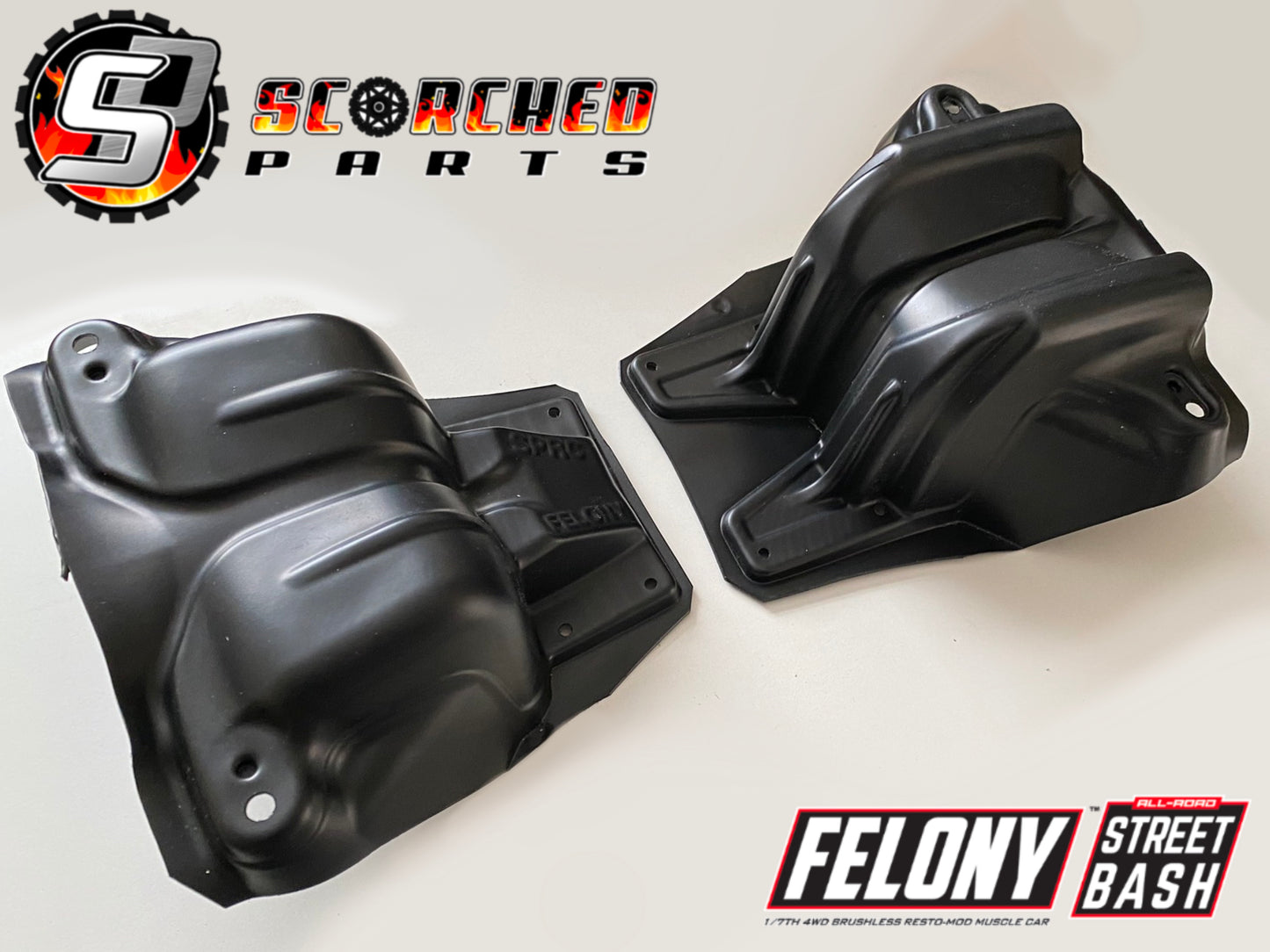 Inner Fenders / Mudguards - for Arrma Felony 1/7th Scale