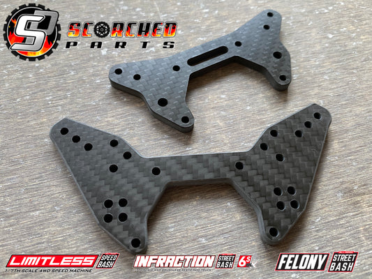 Carbon Fibre Shock Towers - for Arrma Limitless/Infraction/Felony