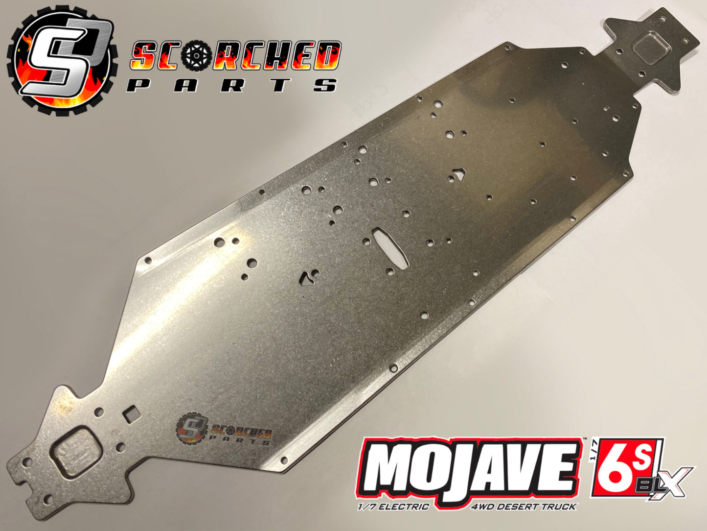 Titanium Chassis for Arrma 6s Fireteam / Mojave / Big Rock 1/7