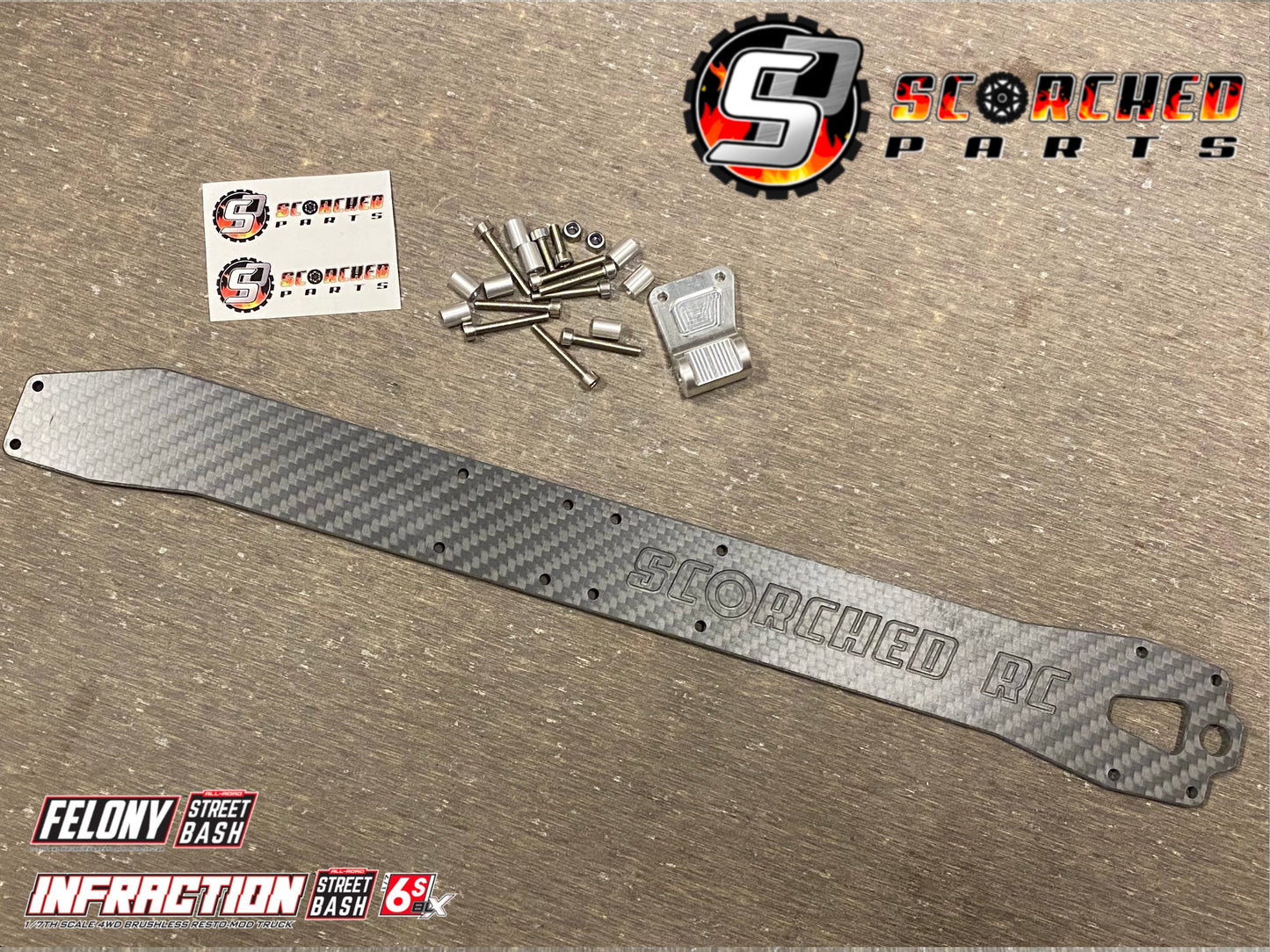 Carbon Fibre Centre Torsion Brace / Top Deck - Arrma Infraction / Felony / Limitless