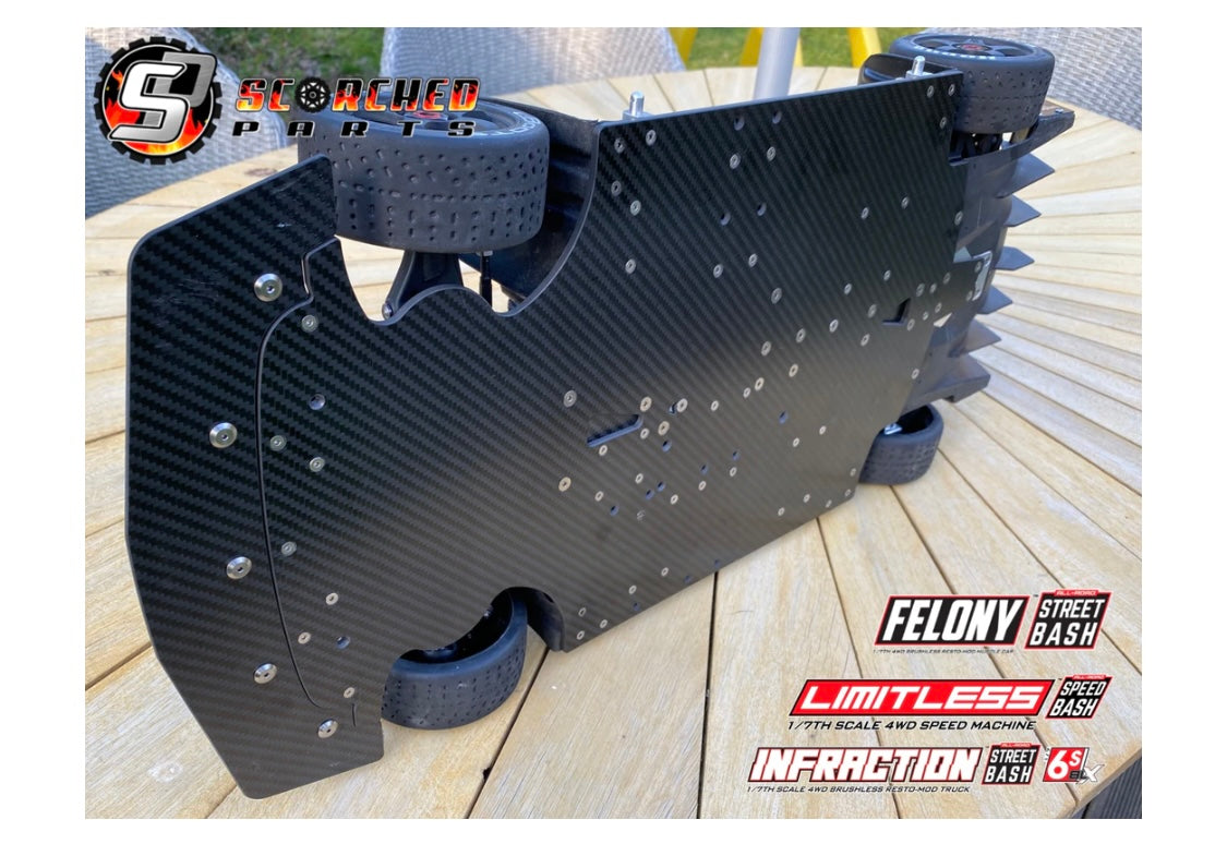 Carbon Fibre Arrma Chassis Spares