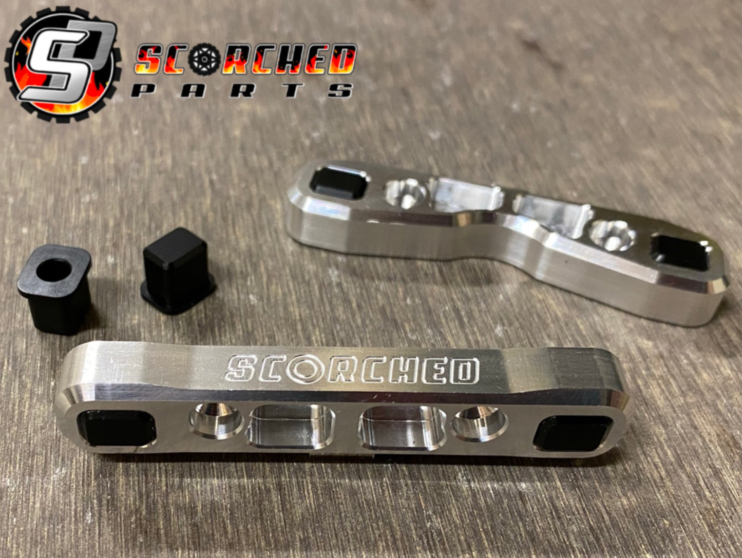 SCORCHED Adjustable Rear Hinge Holders - for Arrma 6s