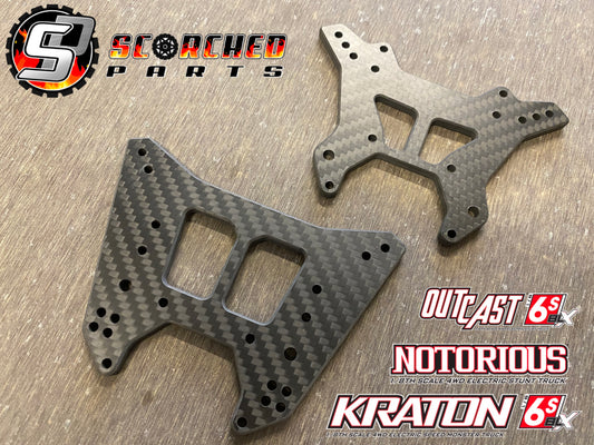 Carbon Fibre Shock Towers - for Arrma 6s Kraton/EXB/Outcast