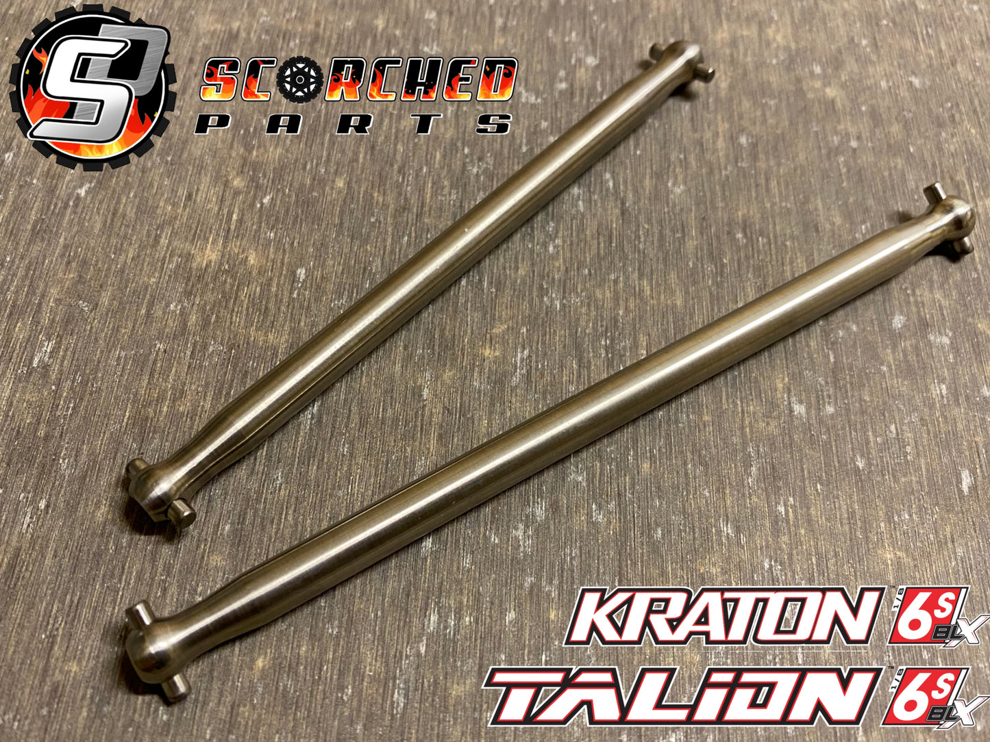 Titanium Centre Drive Shaft Pair - for Arrma Kraton & Talion (Inc V5 and EXB)