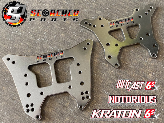 Titanium Shock Towers - for Arrma 6s V1-V5 Kraton, Outcast, Notorious, EXB