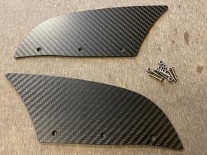 Carbon Fibre Rear Wing Set - for Delta Plastik 1/7th 8500 Jag and C100 Ford