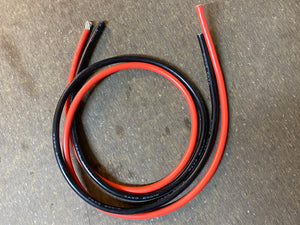 7AWG silicone wire - OVERSIZE - 1m Red and 1m Black
