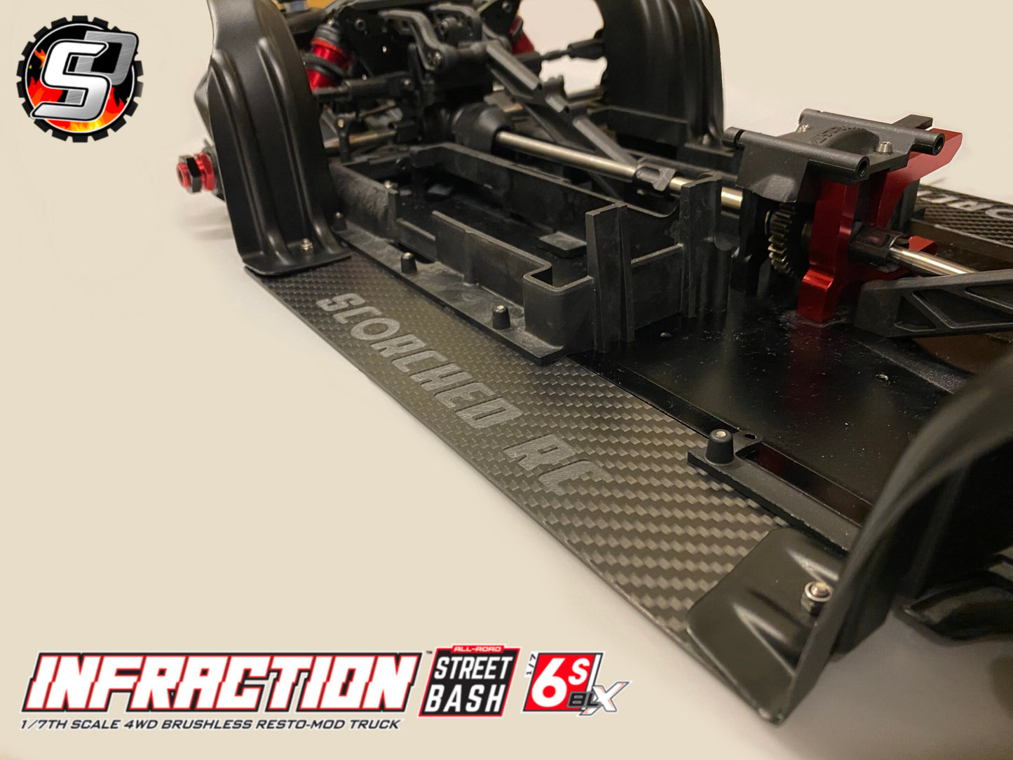 Carbon Fibre Side Infills / Side Skirts for Arrma Infraction / Limitless / GT