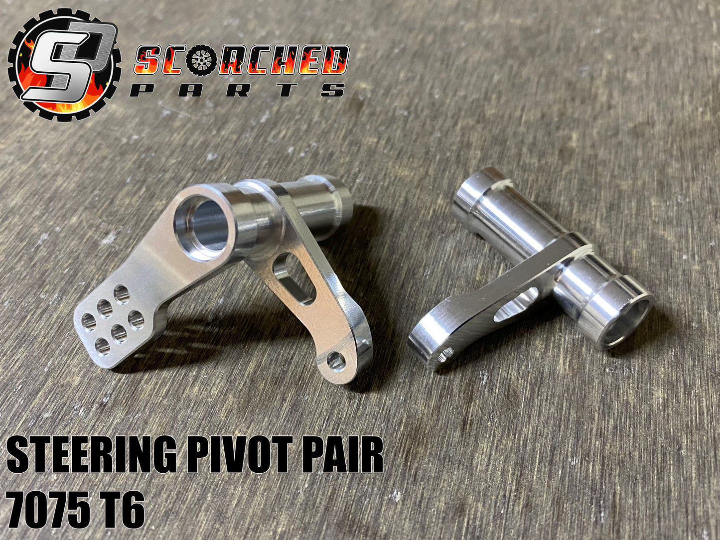 Pair Billet Aluminium Bell Crank Arms / Servo saver delete - for Arrma 1/7 and 1/8