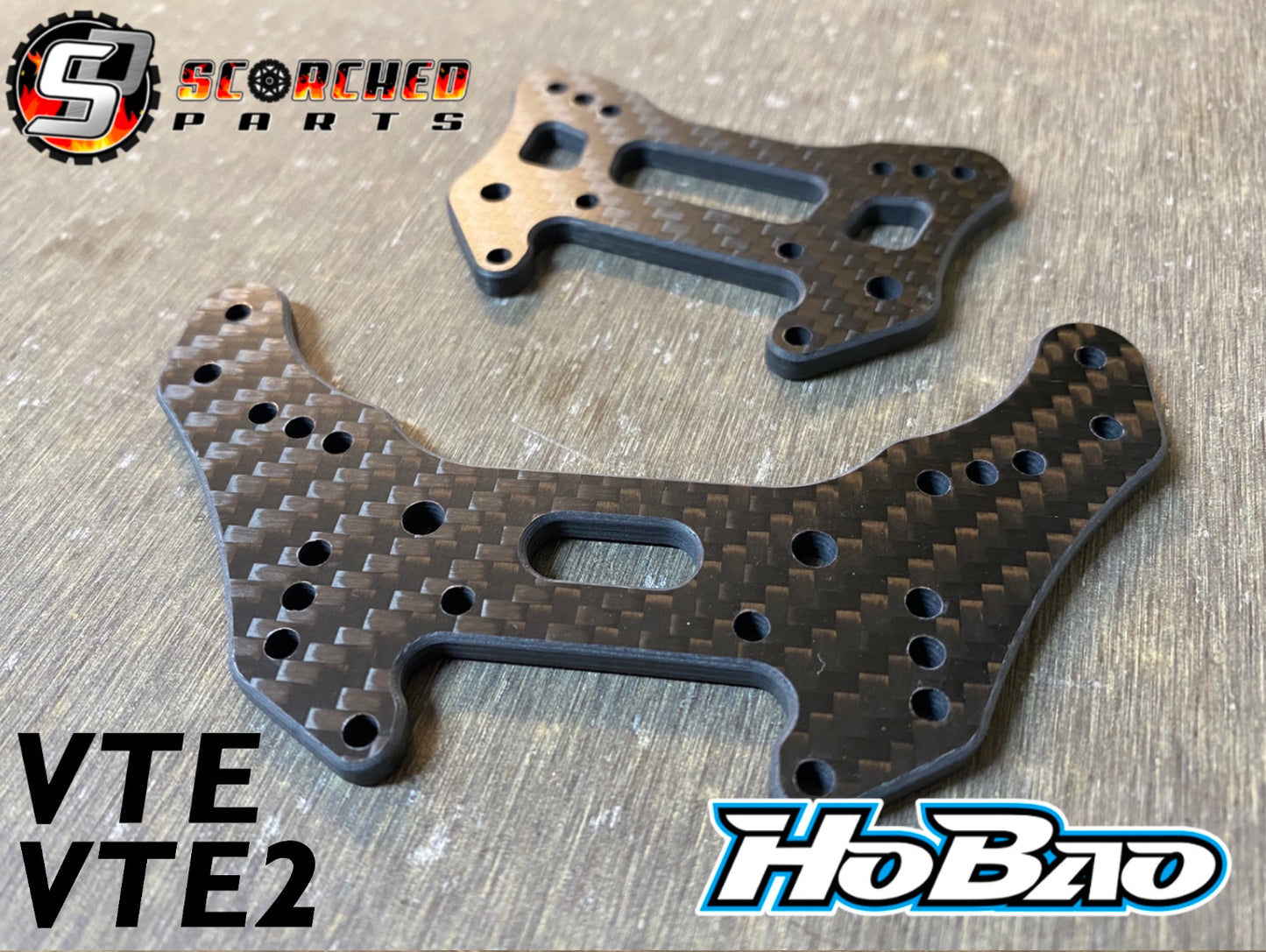 Carbon Fibre Shock Towers - for Hobao VTE / VTE2