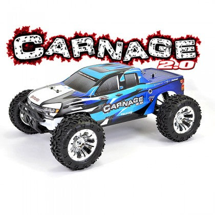 FTX Carnage 2.0 1/10 Brushed Truck 4wd RTR - Blue FTX5537B