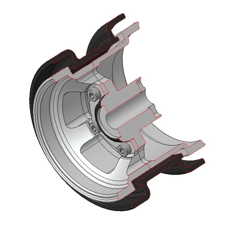 Beadlock 5 Slot Wheels - for Tamiya Sand Scorcher