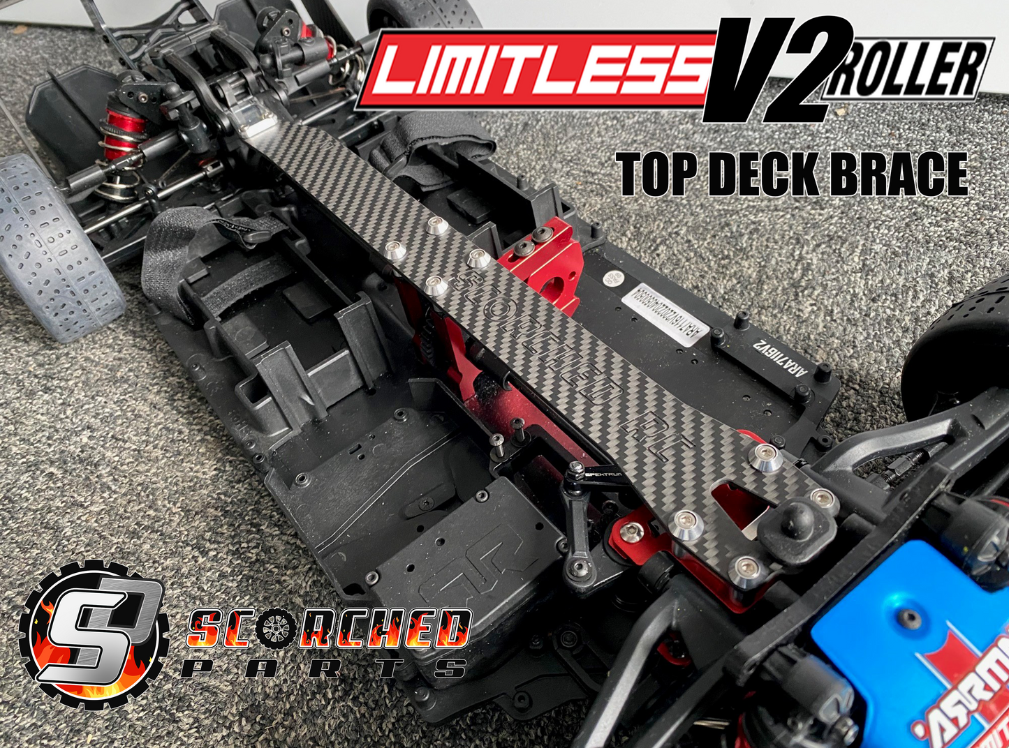 Carbon Fibre Centre Torsion Brace / Top Deck - Arrma Infraction / Felony / Limitless